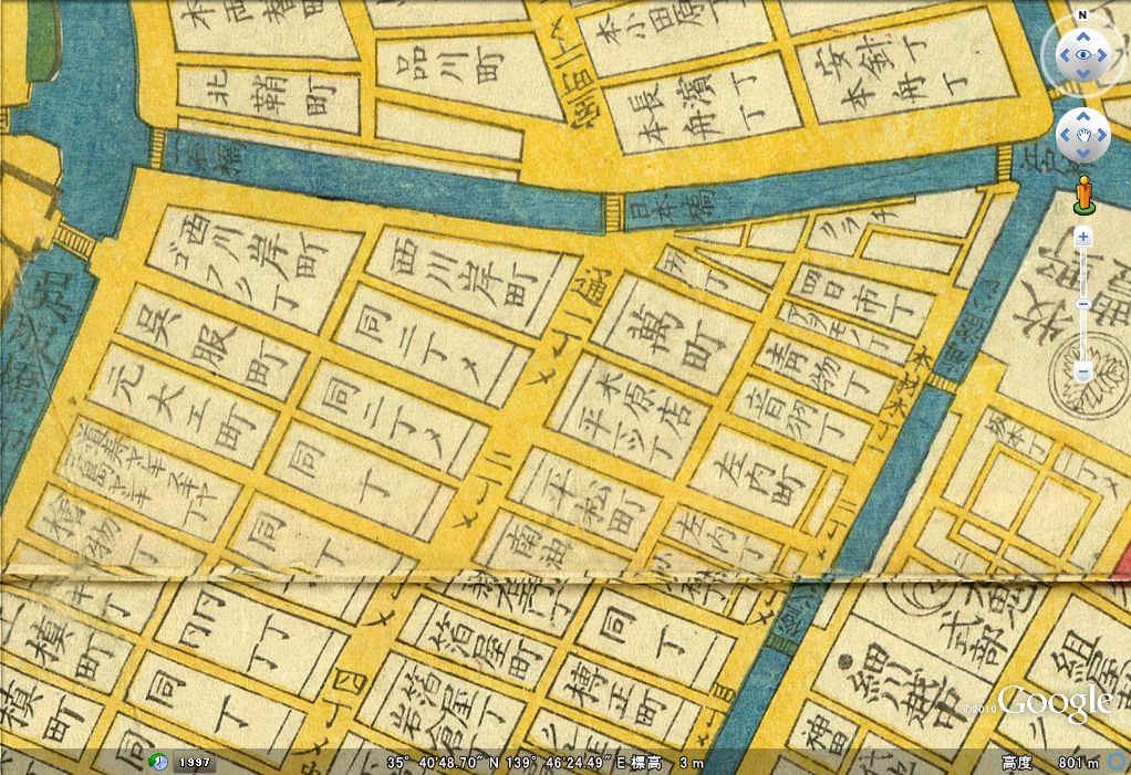 100. 名所江戸百景31 日本橋通一丁目略図: 時空を超えて～歴史と地図